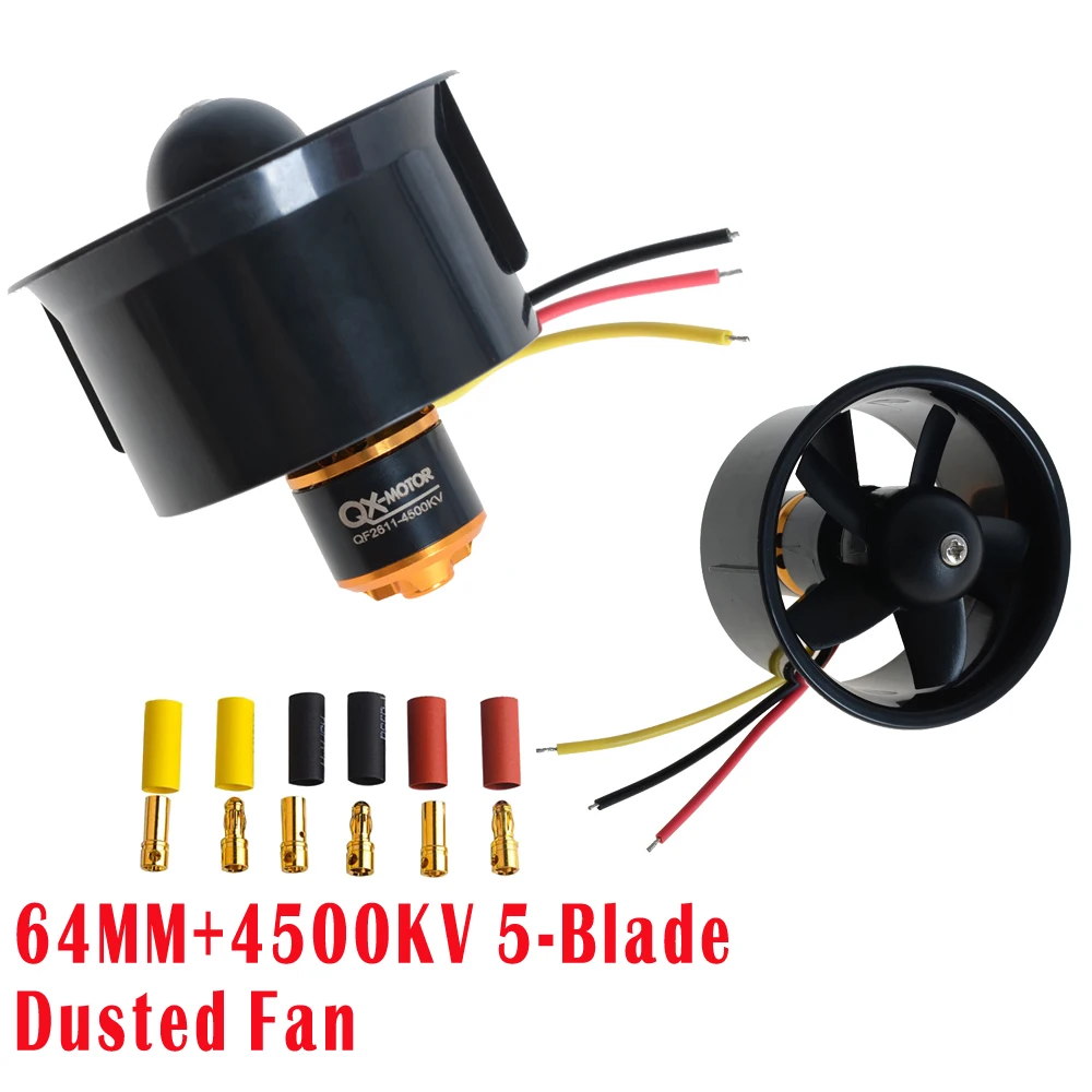 RC Multi-blade Ducted Outrunner Brushless Motor 64mm 70mm 90mm 120mm For RC Jet EDF Airplane Model DIY Accessories