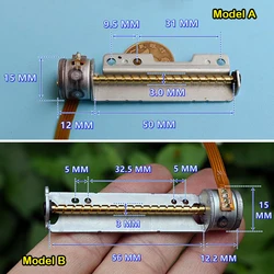 Japonya ithal 15MM 2 faz 4 telli mikro step Motor iki fazlı dört telli mikro Mini elektrikli step Motor vida çubuk modeli