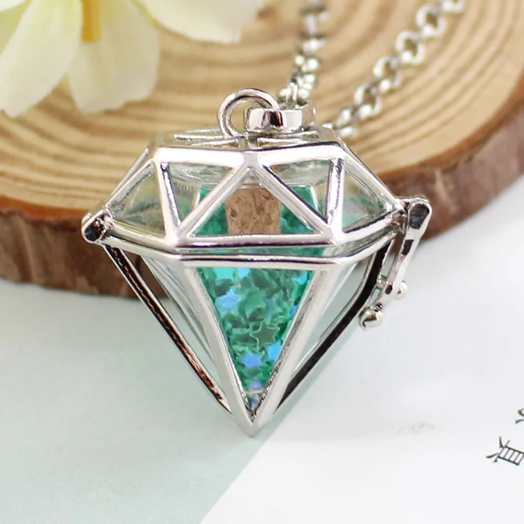 

2PCS Heart Locket with Fillable Glass Orb Glass Urn Locket Pendant Necklace Memory Locket Necklace Fillable Jewelry