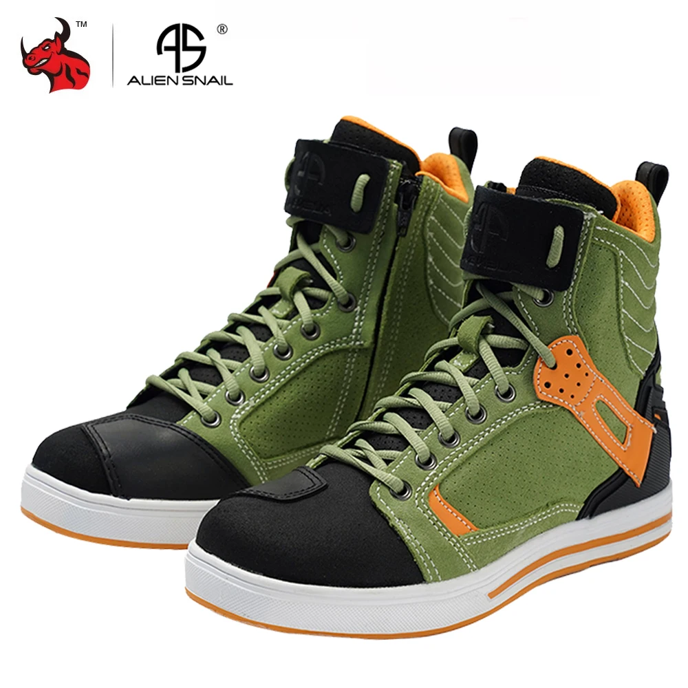 

New Motorcycle Boots Men Botas Moto Non-slip Motocross Boots Breathable Motorbike Biker Chopper Cruiser Touring Motocross Shoes