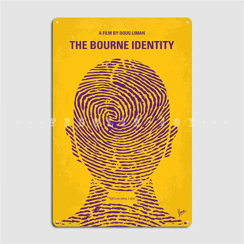 The Bourne Identity Minimal Movie Poster Man Metal Plaque Poster Club Party Pub Garage Funny Plaques Tin Sign Posters