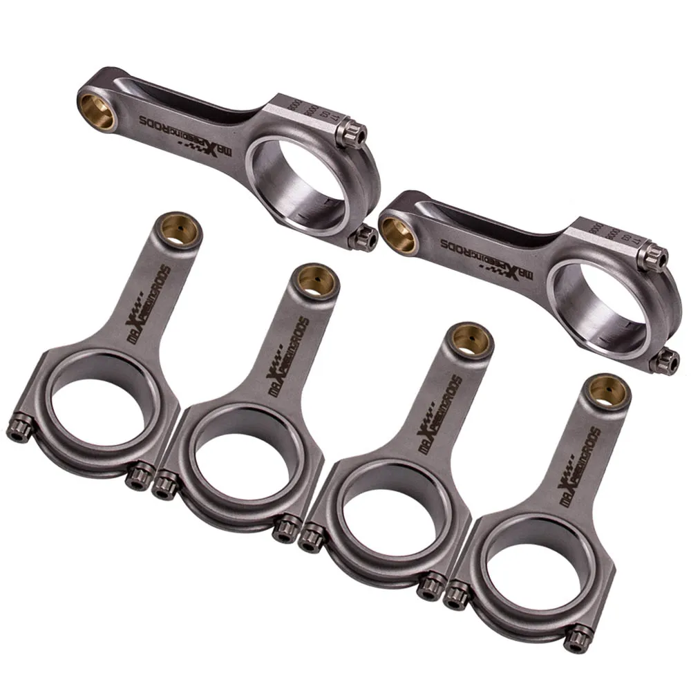 Forged H-beam 4340 Connecting Rods for BMW E36 3.0L M3 S50 B30 142mm ARP Bolts 600HP Conrods Bielle Pleuel Shot Peened TUV