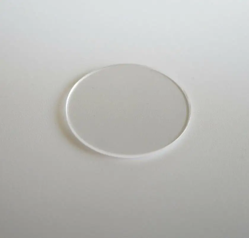 

1.5mm Thick Flat Mineral Watch Crystal 28mm to 37.5mm Diameter Transparent Round Watch Glass W2026