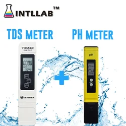 Portable Digital PH Meter 0.00-14.0 PH Tester TDS&EC Meter Thermometer 0-9999us/cm 0-9999ppm 0.1-80.0degree Water Qualit Monitor