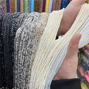 Natürliche Facettensteinmineralien Perlen, kleiner loser Samen, Krustenquarz, Abstandshaltergranulate, Schmuck, Schwarz und Weiß, 2 mm, 3 mm, 4 mm 8 Hauptverkaufsstein Cubica - №1