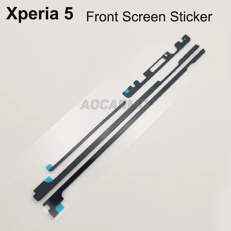 Aocarmo For SONY Xperia 5 / X5 / J8210 J9210 Full Set Adhesive Rear Back Cover Sticker Battery Mic Earpiece Loudspeaker Glue