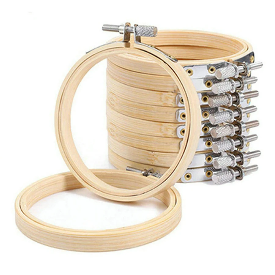 

10/20 PCS 7 Inch DIY Sewing Tools Bamboo Frame Embroidery Hoop Ring Cross Stitch