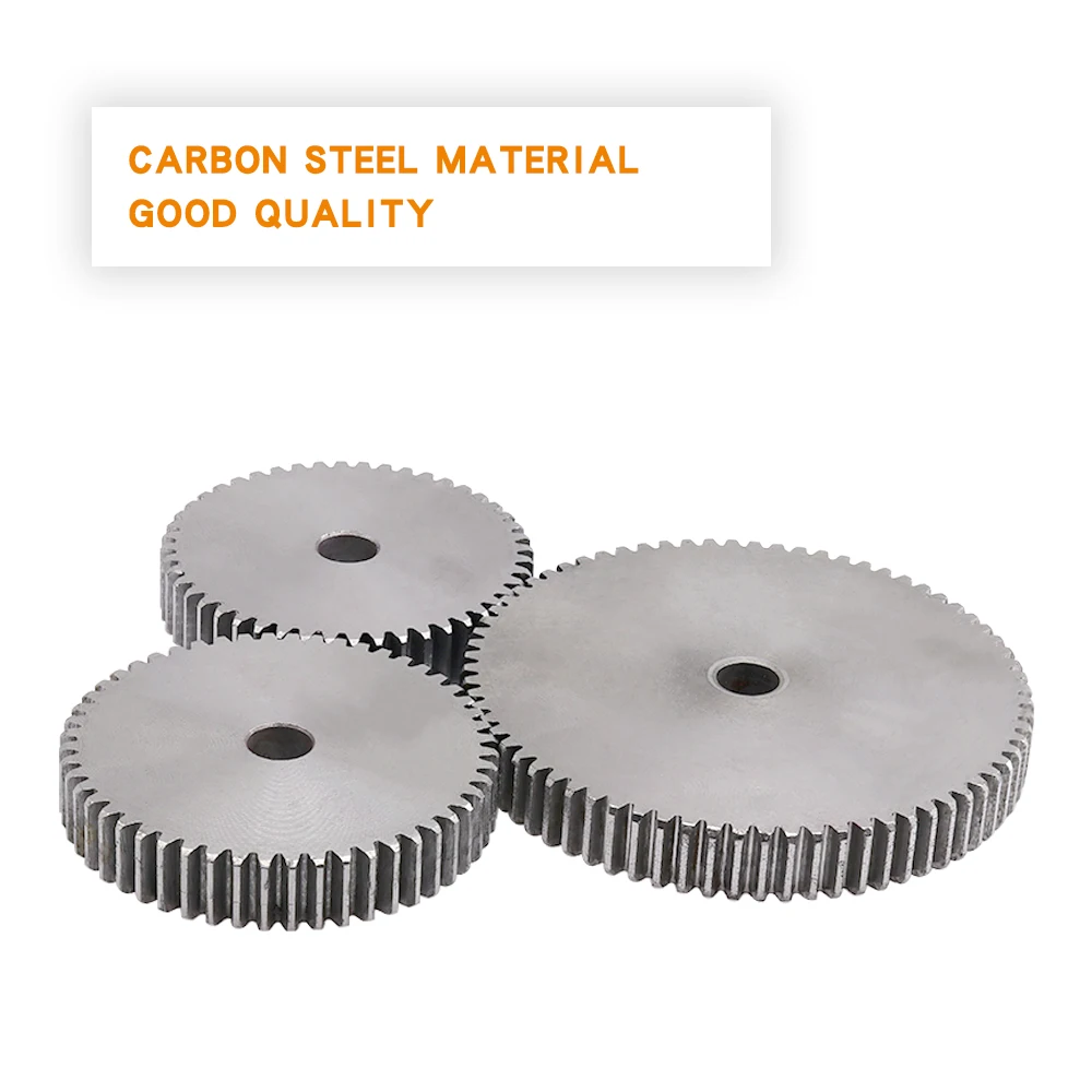 Cylindrical Gear 1M-61/62/63/64/65/66/67/68/69/70T SC45# Carbon Steel Material Gear Wheel For Transmission Accessories