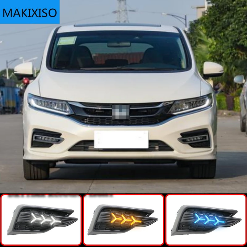 

2pcs LED Daytime Running Light For Honda Jade 2017-2018 Turn Signal Relay Waterproof Car DRL