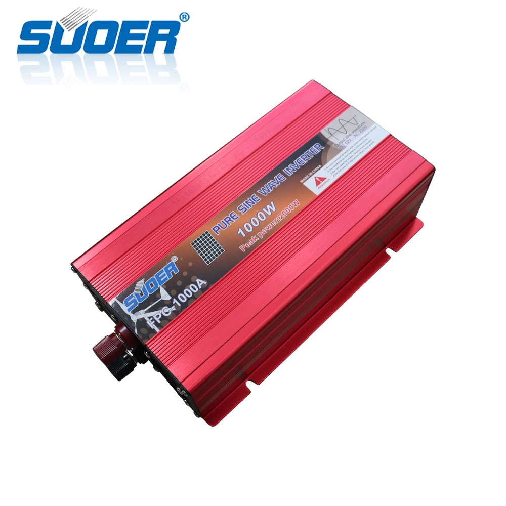 Suoer【 Pure Sine Wave Inverter 】power inverter 220v 12v dc ac pure sine wave inverter 1000w（FPC-1000A）