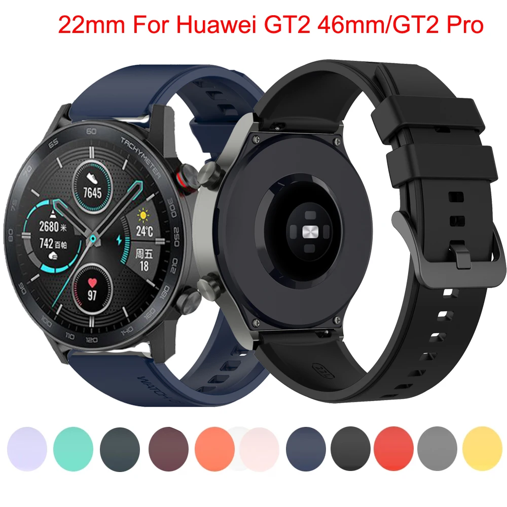 Silicone Bracelet ForHuawei GT GT2 Pro Honor Magic Wrist Straps For Xiaomi Amazfit Pace/Stratos 2 3/GTR2/2e/47 Watchband Correa