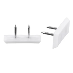 Uxcell-Cadeira Quadrada e Mesa Leg Protector Pad, Pés Móveis Prego, Plástico Branco, 31mm x 12mm, 20 Pcs, 40 Pcs, 60 Pcs, 80Pcs