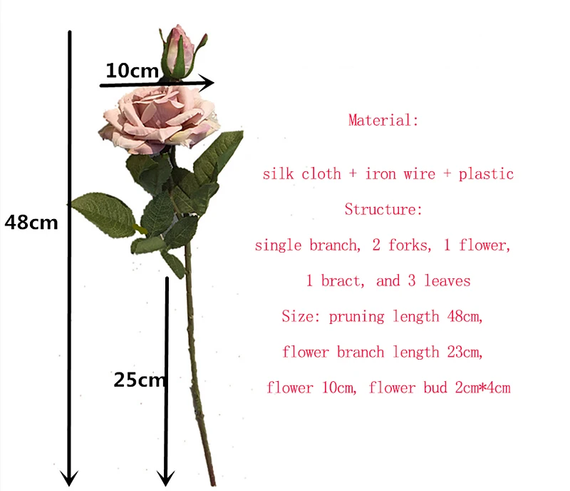 Artificial Flowers Big Silk Roses NEW Beautiful Branch Vase for Home Wedding Decoration Retro Autumn Fake Plants Christmas Decor