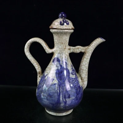 Antique Collection Jingdezhen Xianghu Kiln Split Crack Wine Pot Home Decoration