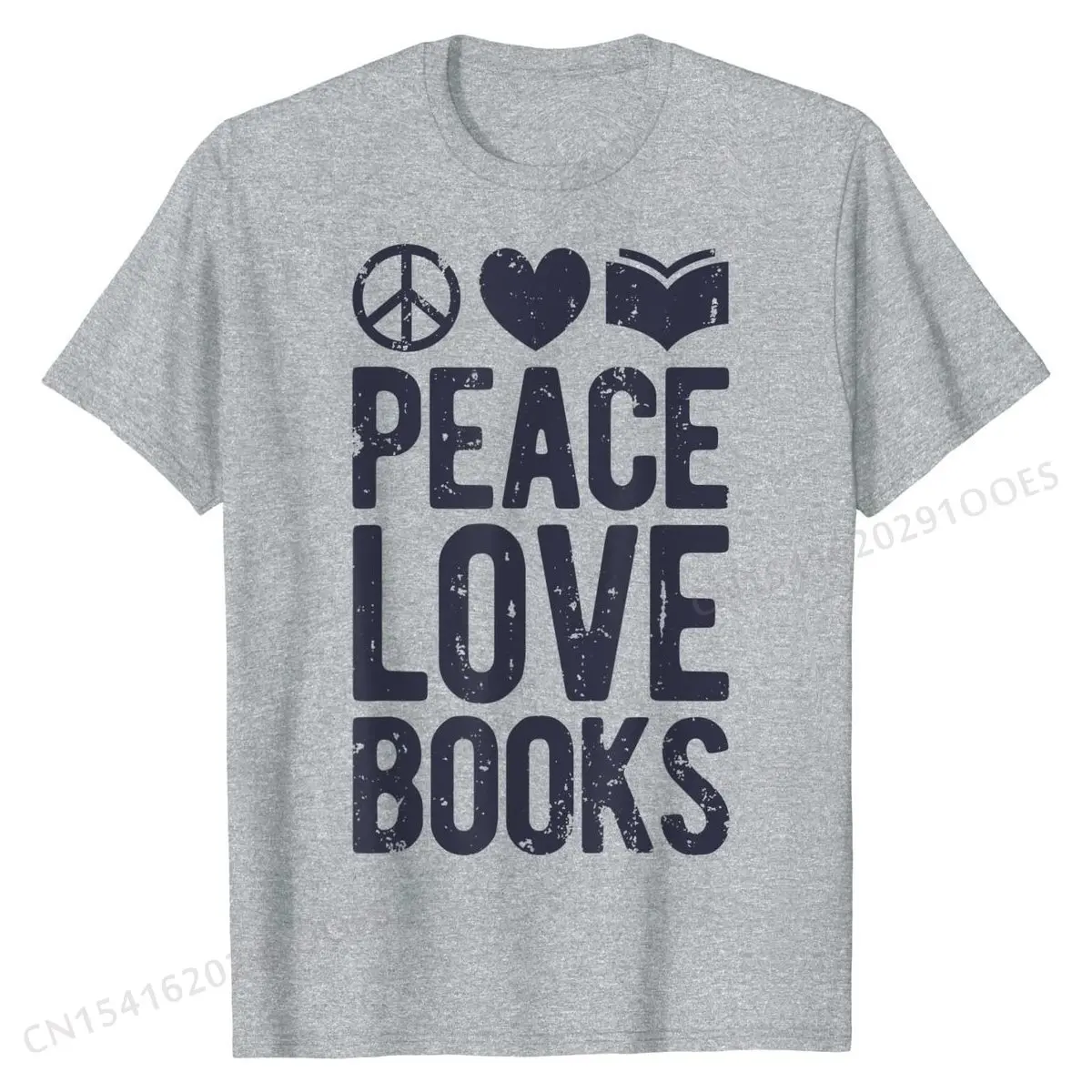 Peace Love Books T shirt Book Lovers Funny Reading Tee Gift T-Shirt Tshirts Tops T Shirt Special Cotton Design Normal Mens