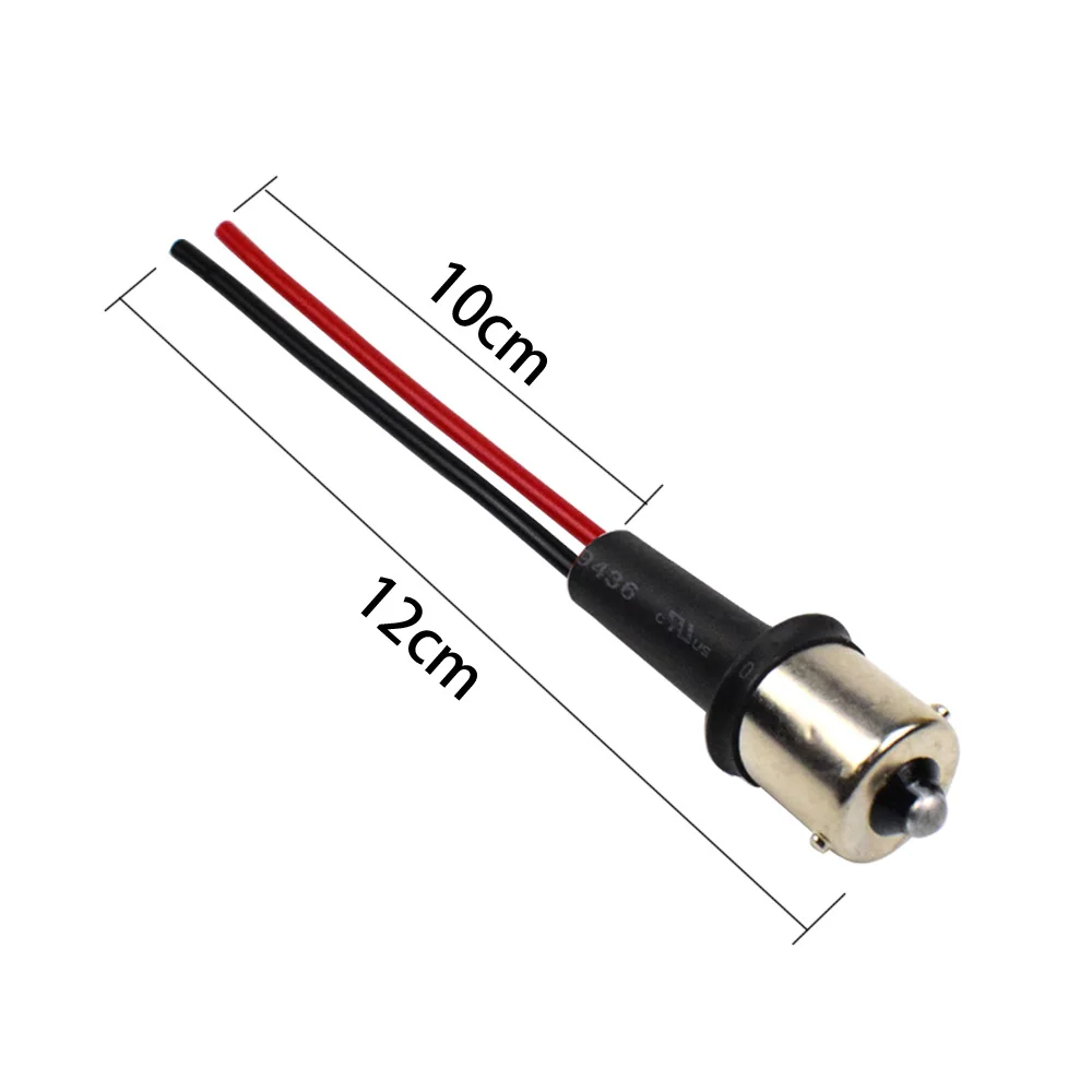 2-10Pcs P21W Adapter Socket Connector 1156 BA15S Male Plug Extended Wire Use For Car Reversing Lamp