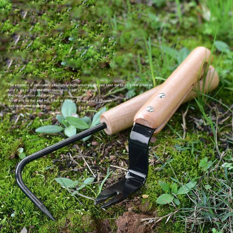 Sturdy Manganese Steel Bonsai Root Hook Puller Hand Weeding Removal Garden Weeder Tool Set Long Handle