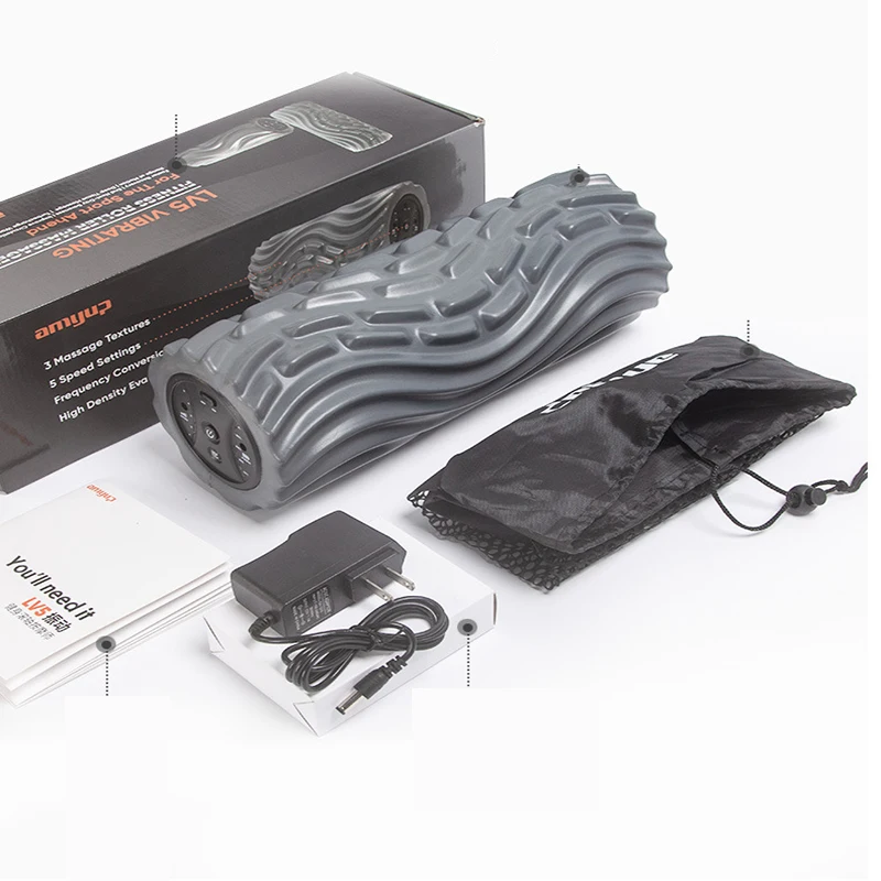 vibration roller massage FitRx Muscle Massager Vibrating Roller, Lightweight, for Back, Neck &  Shoulder, Rechargeable main image 1