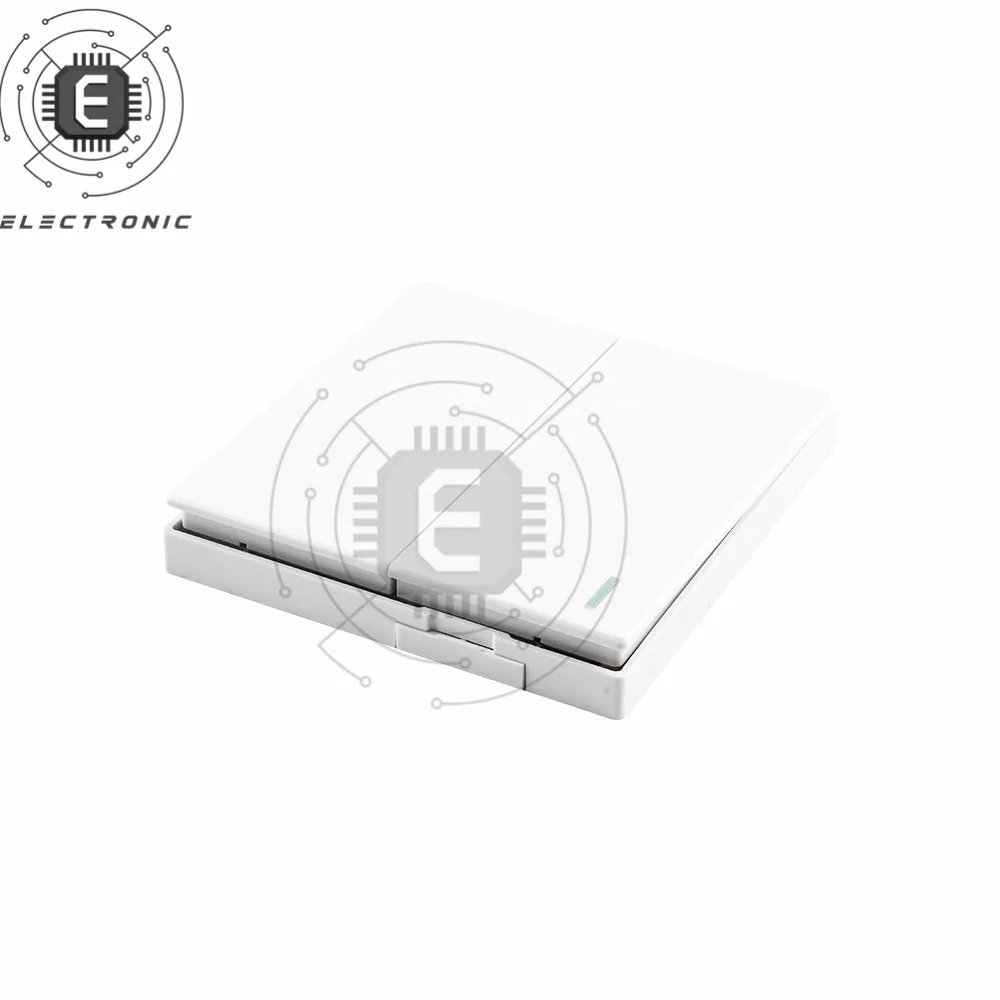 Panel de pared transmisor remoto inalámbrico, interruptor RF de 1, 2 y 3 vías, 433MHZ, para bombilla de lámpara, interruptor remoto de pared, botón pulsador