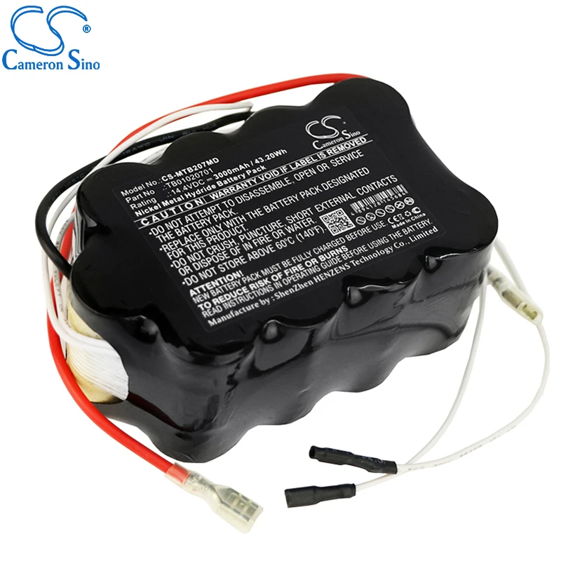 بطارية CameronSino لـ Primedic Medtronic DEFI-B M110 تناسب Primedic TB 01020701   بطارية بديلة طبية 3000 مللي أمبير/43.20 وات في الساعة