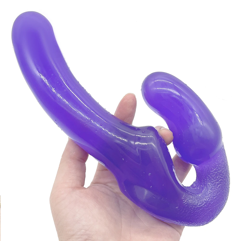 Double Head Dildo for Lesbian Strapless Strapon Dildo Strap on Jelly Dildo Couples G Spot Vagina Anal Massage Sex Toys for Women