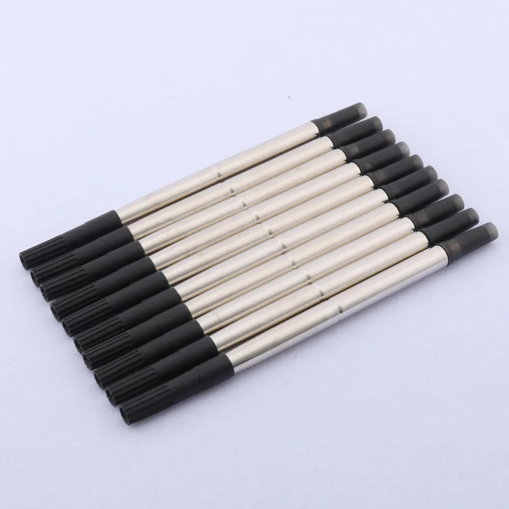metal Rolleball Pen ink Refills 10PC blue 0r 10PC black High Quality 0.5mm Stationery Office school supplies