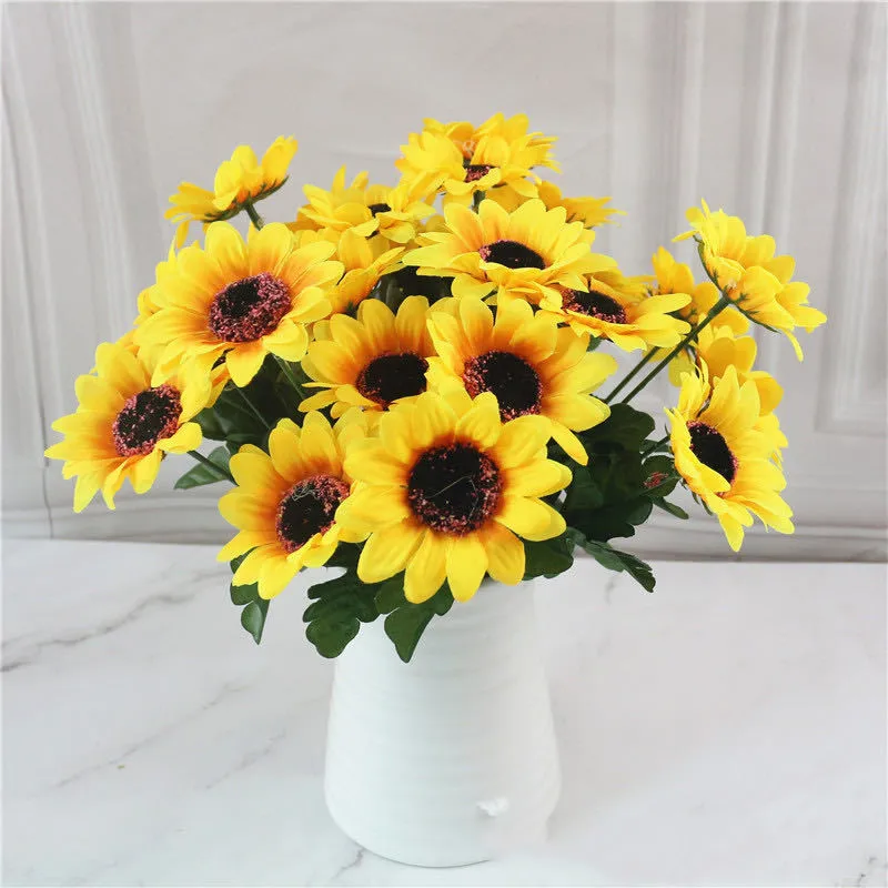 Artificial Silk Flower Sunflower bouquet Daisy Home Garden wedding Table DIY simulation Decorative Flowers accessorie plant