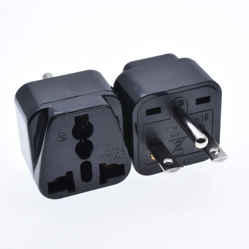 WD-18 American standard conversion plug Travel converter (220V dedicated) American one round two horizontal plug