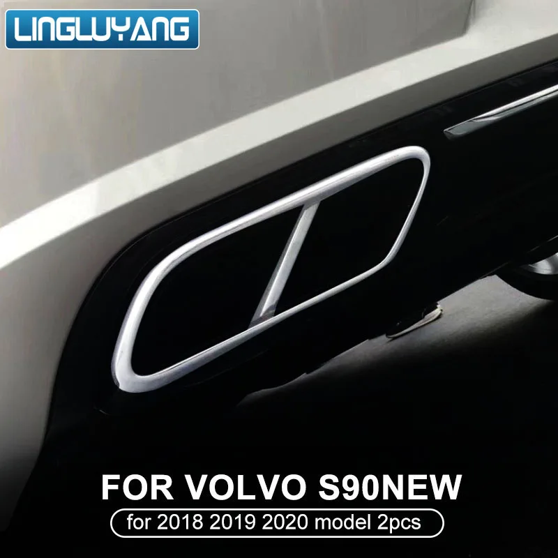 car accessories for Volvo xc60 xc90 s90 v90 xc40 s60 exhaust pipe tail stainless steel tail throat decorative cover car stickers - Image 4