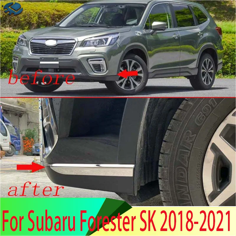 For Subaru Forester SK 2018 2019 2020 2021 Decorate Accessories Stainless Steel front Bumper Protector Trim