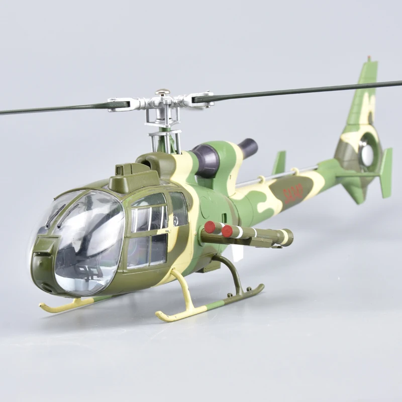 Diecast metal gazela helicóptero, réplica aeronaves, modelo de