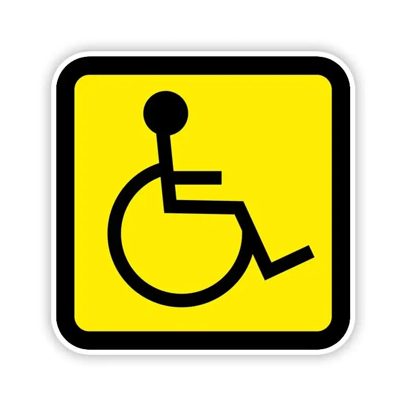 S50487# 15CM Personality PVC Decal Security Sign Disability  Waterproof Car Sticker on Motorcycle Laptop Decorative