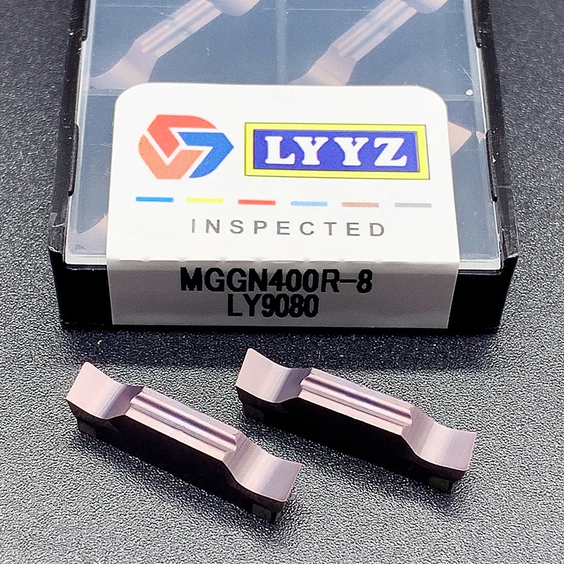 10個MGGN150R MGGN250R MGGN300R MGGN400 r LY9080 cnc旋盤ツール超硬インサートの高品質スロッティング旋削工具
