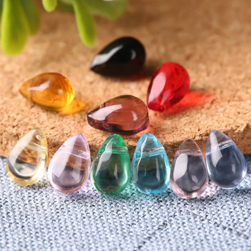 20pcs Wholesale 9x6mm Water Drop Crystal Glass Beads Tear Drop Lampwork Beads for Handmade DIY Earrings Jewelry Accessories