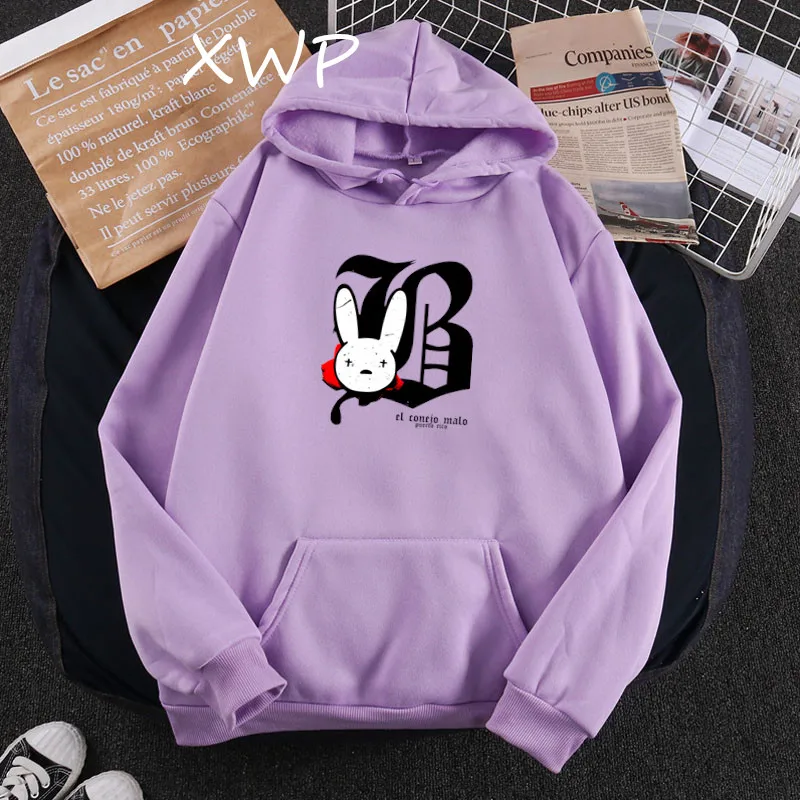 

Bad Bunny Hoodies for women Sweatshirt Printed Hip pop hoodie oversized streetwear Unisex tops fashion Pullover women clothing