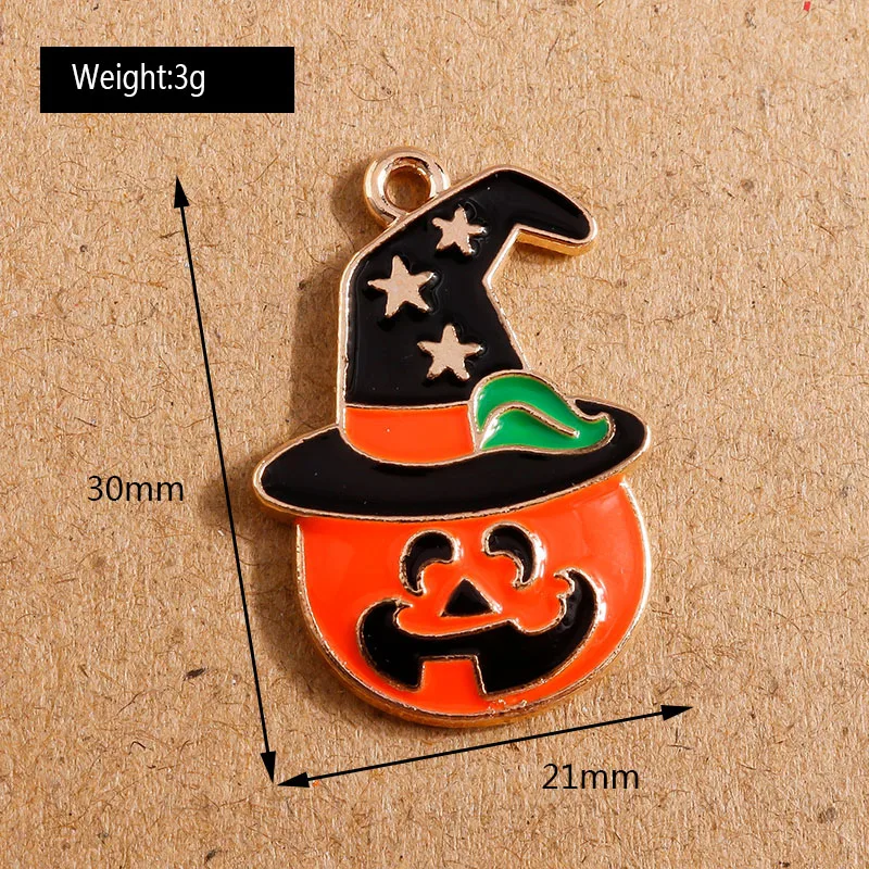 10 Stück 22x30mm Cartoon-Emaille-Hexen-Anhänger für die Schmuckherstellung, niedliche Ohrhänger, Halsketten, DIY-Bastelzubehör für Frauen – Detail 25