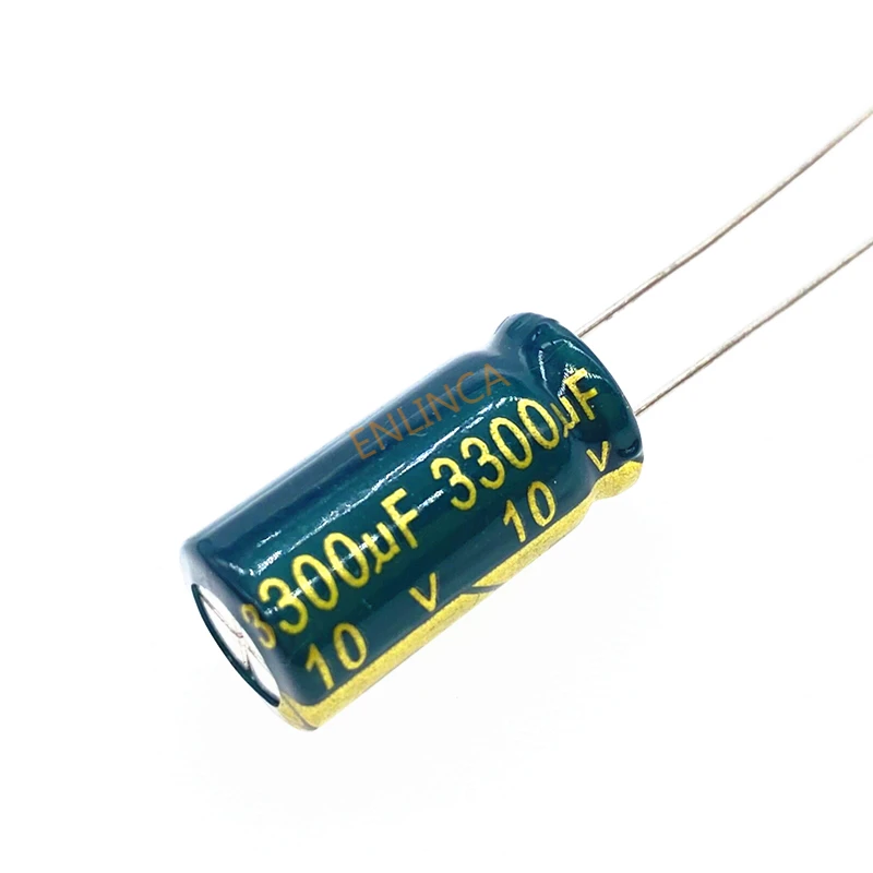 10Pcs 10v 3300UF 10*20 High Frequency Low Impedance Aluminum Electrolytic Capacitor 3300uf 10v 20%