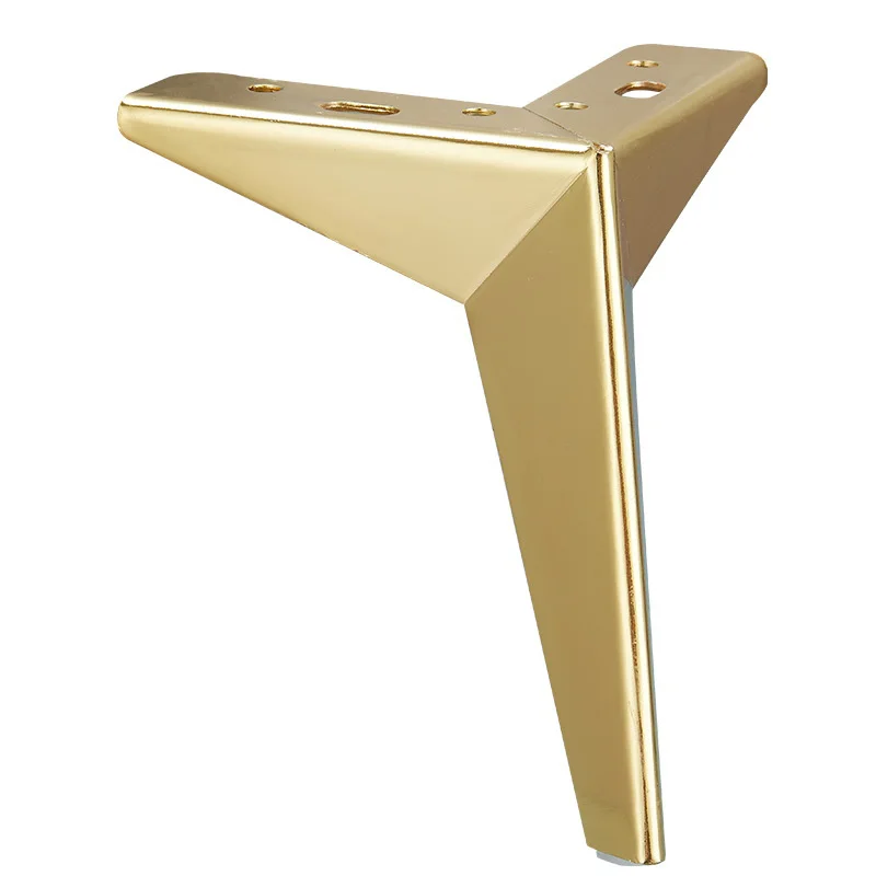 4Pcs Rhombic triangle metal furniture hardware Furniture Feet, Cupboard Height Bed Foot Sofa Feet 10/13/15/17CM with Screws image 3