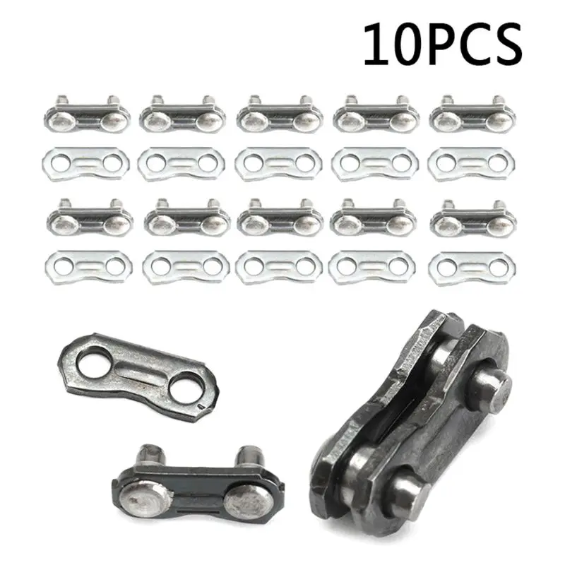 2024 New 10 Sets Stainless Steel Chainsaw Chain Joiner Link Fit for JOINING 325 058 Chain for Chainsaw Preset Straps Garden Tool