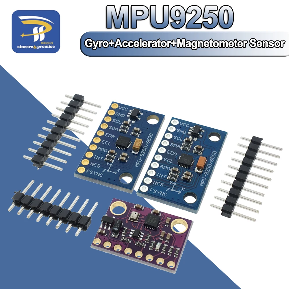 Original SPI/IIC GY-9250 BMP280 GY-91 MPU6500 MPU9250 6-Axis 9-Axis 10DOF Attitude Gyro+Accelerator+Magnetometer Sensor Module