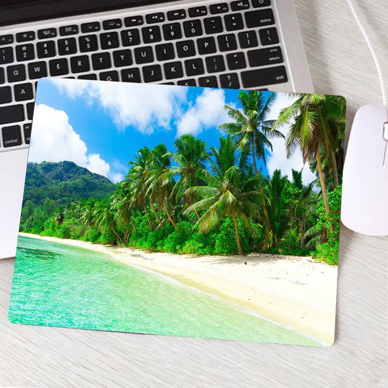 Coconut Palm Beach Cool Customized gaming MousePads Computer Laptop Anime Mouse Mat Gamer Speed Mice Retail Small Mousepad