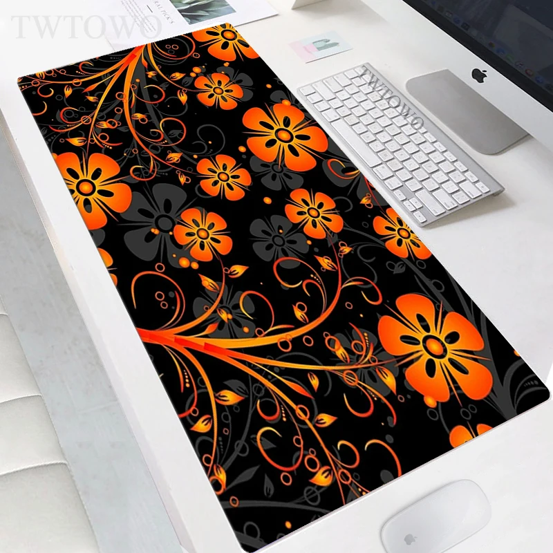 Mousepad Xxl Thuis Custom Computer Toetsenbord Pad Verse Bloemen Gamer Natuurlijke Rubber Anti-Slip Office Zachte Muis Mat Tafel mat