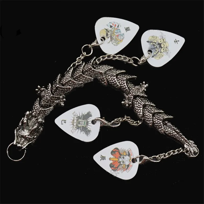 Personalized Guitar Picks Plectrums Metal Bracelet Hand Chain Guitar Accessories Parts