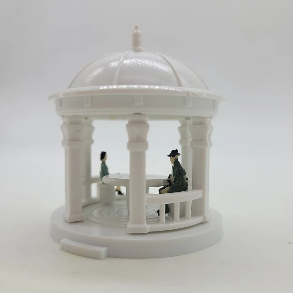 1:87 Ho Scale Pavilion รุ่นยุโรปสไตล์การก่อสร้าง Buliding Gloriette รุ่น Field Resting Place/รถไฟรถไฟเค้าโครง