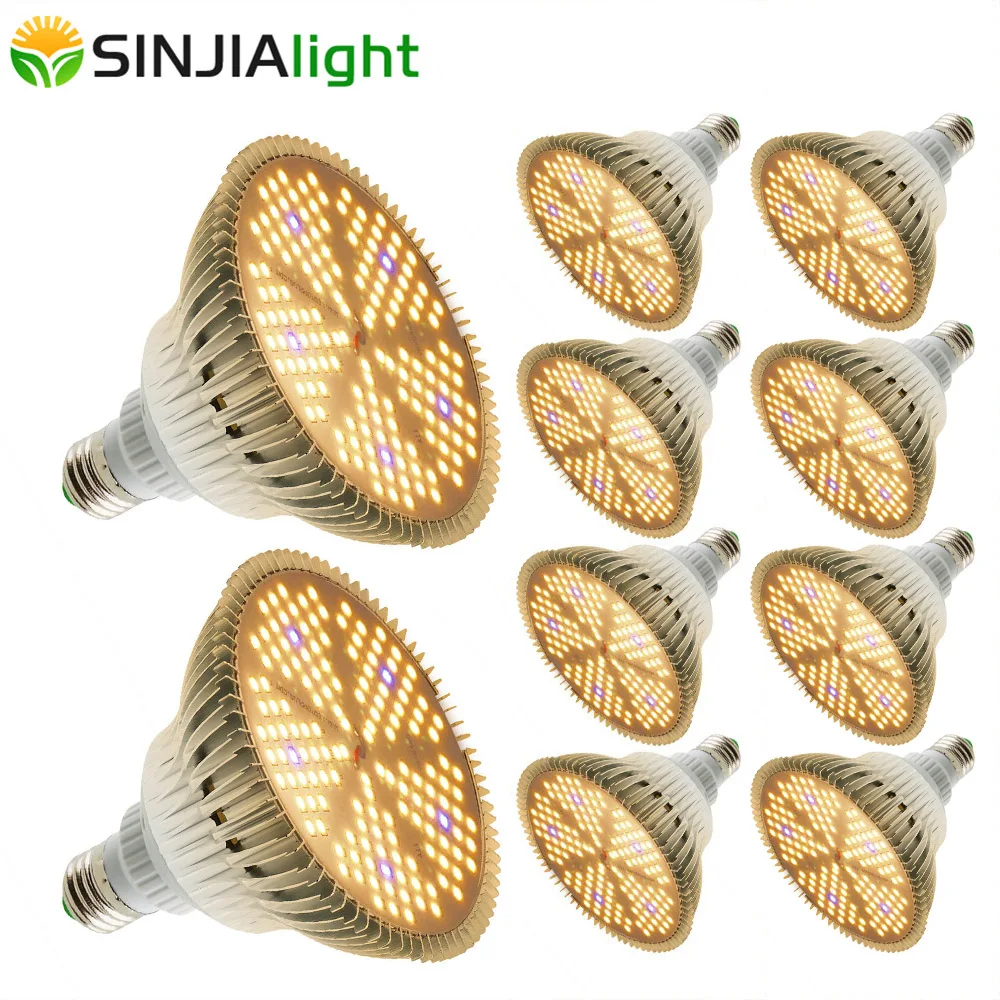 

10PCS 100W 150 LED Grow Light Sunlike White Led Full Spectrum 100W Plant Growth Lamp Growing Bulb for Garden Flowers Growbox