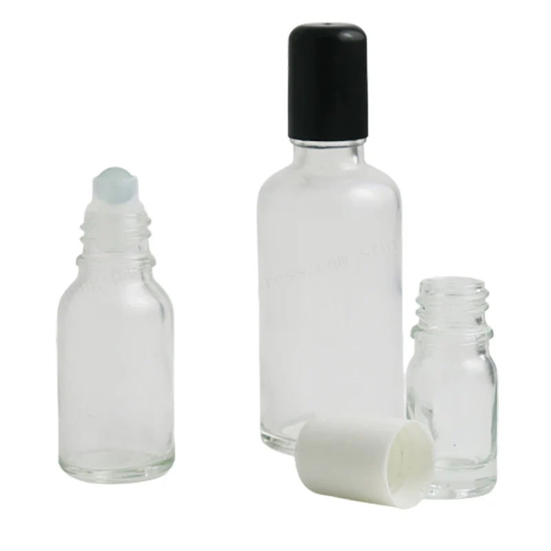 5ml 10ml 15ml 20ml 30ml 50ml 100ml Clear Glass Roll on Bottle 1/6OZ 1/3OZ 1/2OZ 1OZ Glass Roller Ball Containers