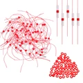 100Pcs-White Red