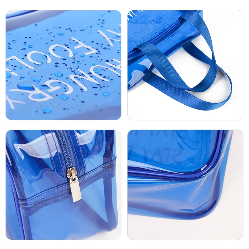 Bolsa de aseo transparente para viaje, bolsa de equipaje de viaje, transparente, compatible con el aeropuerto, bolsa de jalea de maquillaje para