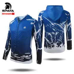 2025 SPATA New Professional Anti-Mosquito Fishing Shirt Breathable Sun Protection Anti-UV Moisture-Wicking Fishing Clothing