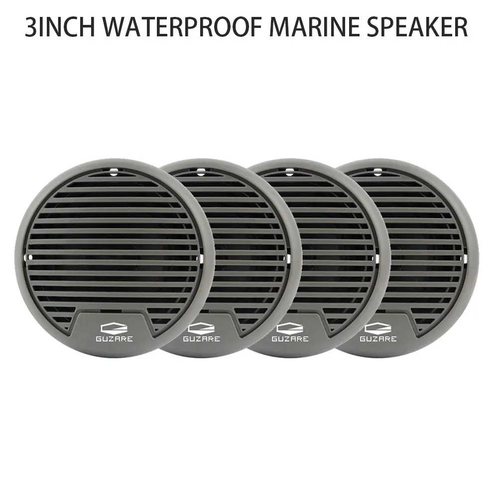 

Guzare 2Pair 3inch Marine Boat Speakers Heavy Duty Waterproof Motorcycle Speaker For SPA ATV UTV Tractor Bath Surface Mounted